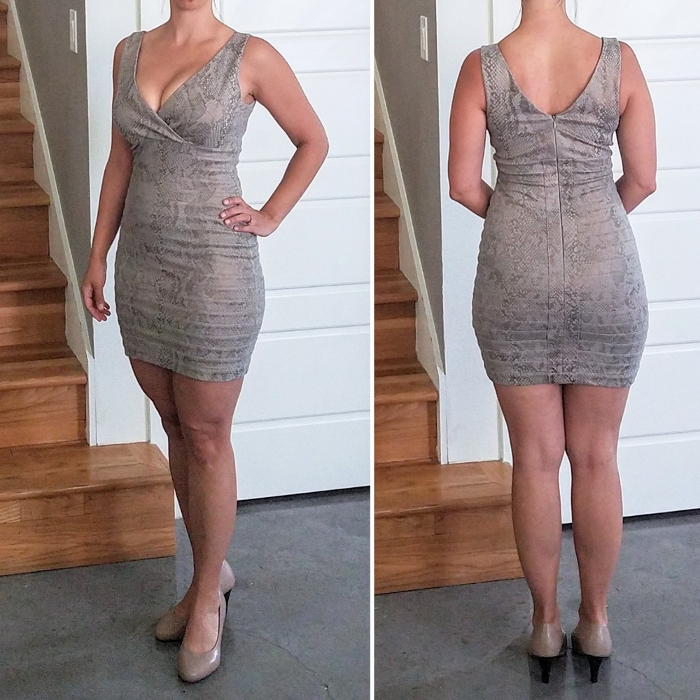 Sexy snake print bodycon dress by Express